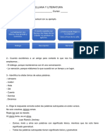 Examen Lengua Castellana y Literatura