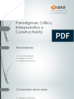 Paradigmas Constructivista Sociocritico e Interpretativo