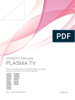 Plasma TV: Owner'S Manual