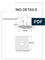 Footing Details: 8-20mm Ø Dowel Bars