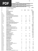 Presupuesto Obras Complementarias