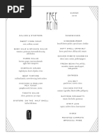 Free Rein Lunch Menu