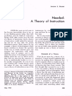 Needed: A Theory of Instruction: Jerome S. Bruner