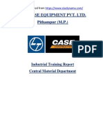 L&T Case Equipment - Mechanical Engg. (ME) Summer Industrial Training Project Report