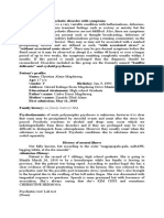 Acute Polymorphic Psychotic Disorder With Symptoms of Schizophrenia