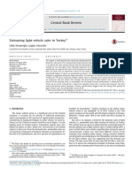 Estimating Light Vehicle Sales in Turkey 2016 Central Bank Review