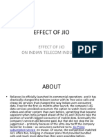 Effect of Jio On Indian Telecom Industry