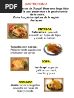 GASTRONOMÍA de Ucayaly