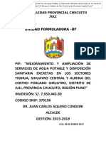 Mejoramiento y Ampliacion de Servicios de Agua Potable