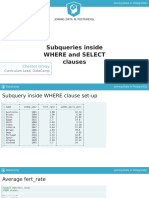 Subqueries Inside Where and Select Clauses: Chester Ismay