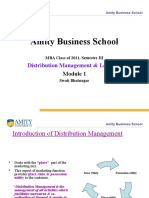 Distribution Managemen & Logistics T-Module I