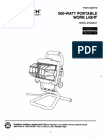 Utilitech PQS45UT 500-Watt Portable Work Light Manual