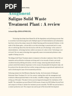 Essay (Saligao Waste Treatment Project)