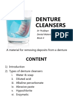 Denture Cleansers: A Material For Removing Deposits From A Denture