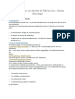 Détermination Des Temps de Fabrication - Temps D'usinage