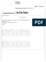 ERIK SATIE - Gnossienne 3 Guitar Tabs