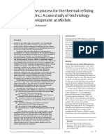 A New Process For The Thermal Refining of Zinc: A Case Study of Technology Development at Mintek