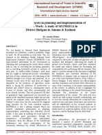 Role of Panchayats in Planning and Implementation of Right To Work: A Study of MGNREGA in District Budgam in Jammu & Kashmir