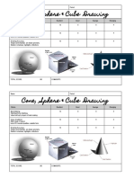 Cones Spheres Cubes Drawing Exercise Rubric