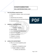 2018 BAR Examinations P I L: Olitical and Nternational AW