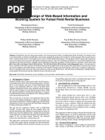 On The Design of Web-Based Information and Booking System For Futsal Field Rental Business