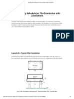 Bar Bending Schedule For Pile Foundation With Calculations