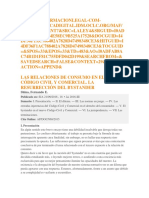 Las Relaciones de Consumo en El Nuevo Código Civil y Comercial