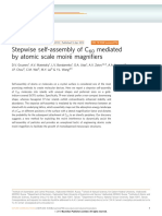 Stepwise Self-Assembly of C Mediated by Atomic Scale Moire Magnifiers