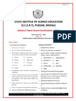 Answer Key of Ntse 2016-17