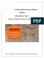 90 Days Answer Writing Anthropology - Paper 1