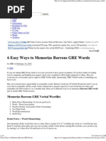 6 Easy Ways To Memorize Barrons GRE Words