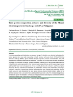 Tree Species Composition, Richness and Diversity of The Mount Matutum Protected Landscape (MMPL), Philippines