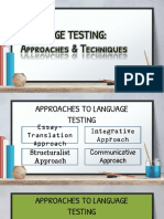 Approaches To Language Testing