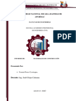 Informe de Aditivos para El Concreto - Materiales de Construccion