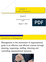 Lecture-I: Principles of Management