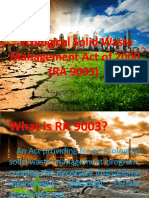 Ecological Solid Waste: Management Act of 2000 (RA 9003)