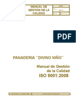 Manual de Calidad Panaderia Divino Niño''