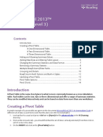 Microsoft Excel 2013™ Pivot Tables (Level 3) : IT Training