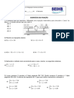 Sistemas de Equações 7º Ano