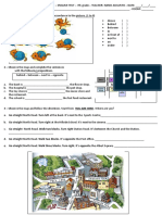 Directions and Prepositions of Place Reading Comprehension Exercises - 93011