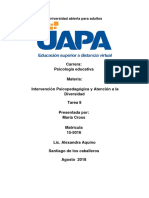 Tarea 8 de Intervencion Psicopedagogica y Atencion A La Diversidad