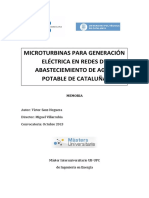 Microturbinas para Generación Eléctrica en Redes de Abastecimiento de Agua Potable de Cataluña