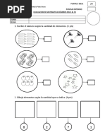 Evaluacion de Matematica Números Del 0 Al 10