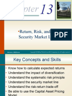 Return, Risk, and The Security Market Line