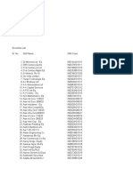 CDSL Isin List