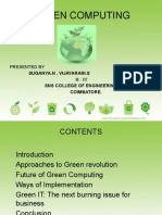 Green Computing: Suganya.N, Vijayarani.S Ii - It Sns College of Engineering Coimbatore