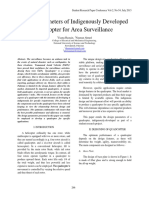 Design Parameters of Indigenously Developed Quadcopter For Area Surveillance