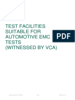 VCA054 Rev31 Test Facilities Suitable For EMC Automotive Testing (Witnessed by VCA)