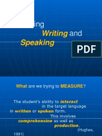 Testing: Writing Speaking