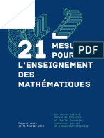 Rapport Villani Torossian 21 Mesures Pour Enseignement Des Mathematiques 896190